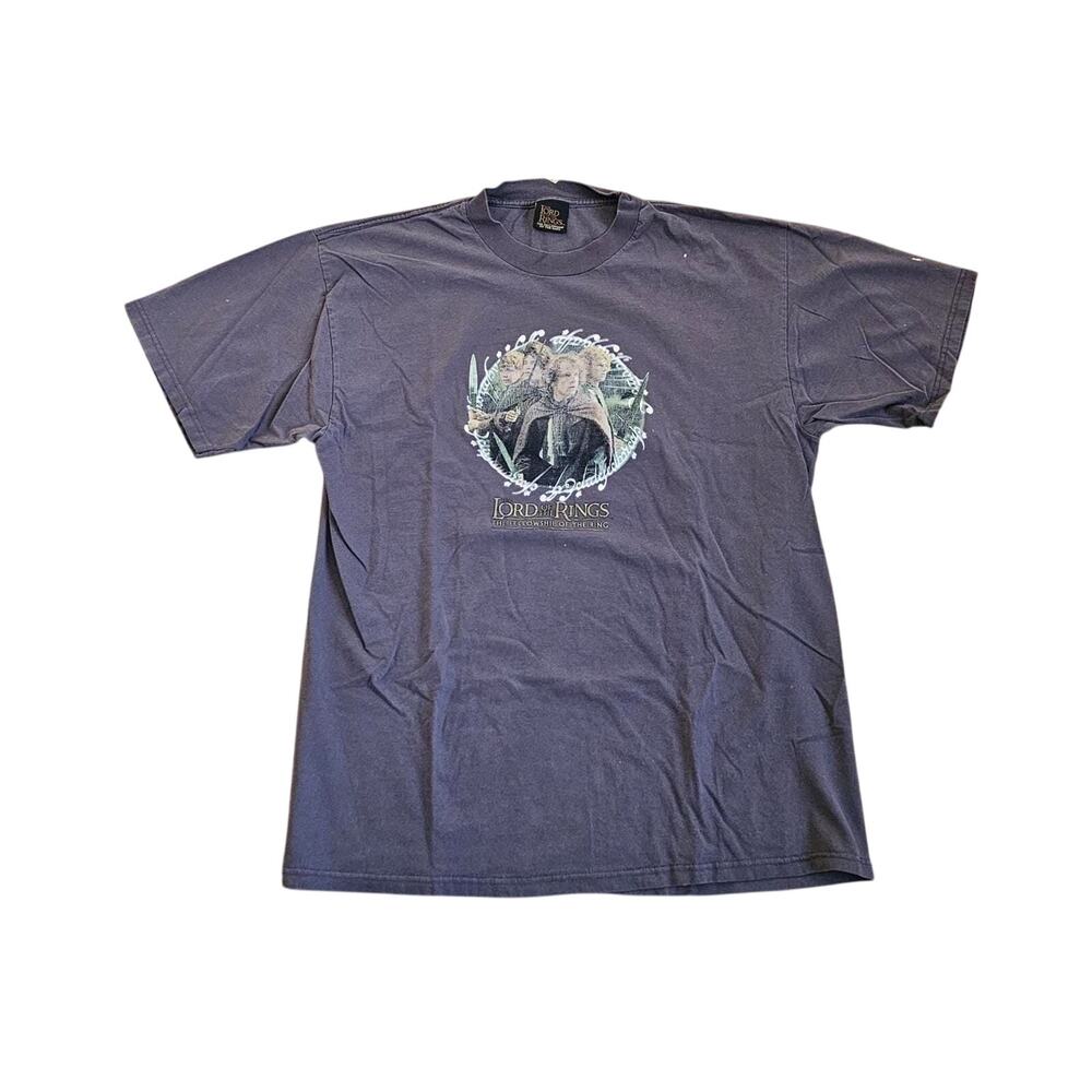 Lord of The Rings T-Shirt The Fellowship of the Ring Gray Sz XL 2001
